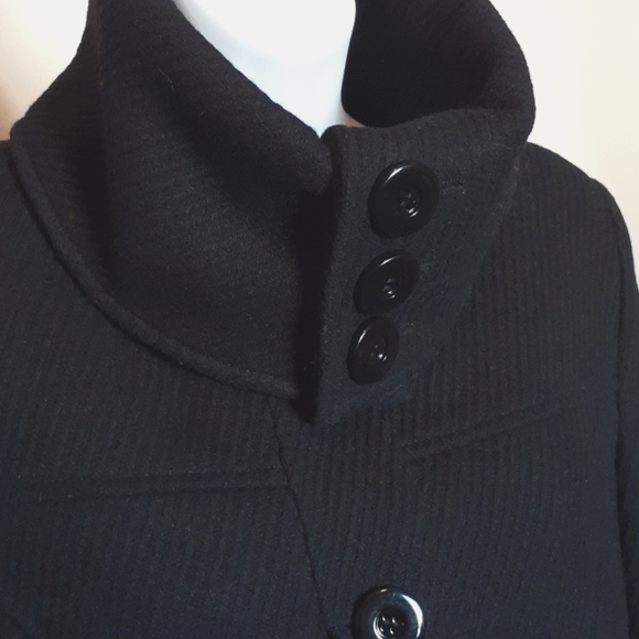 LeChateau Black Wool Coat Sz M  NWOT - Picture 5 of 15